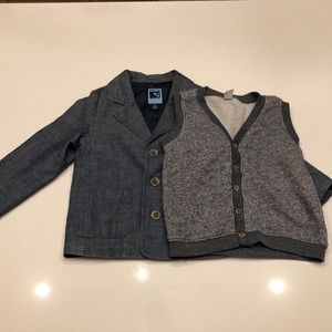 Old Navy toddler boys vest and blazer